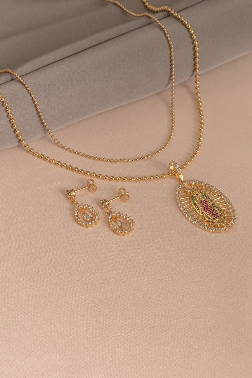 Dije Virgen Guadalupe Swarovski