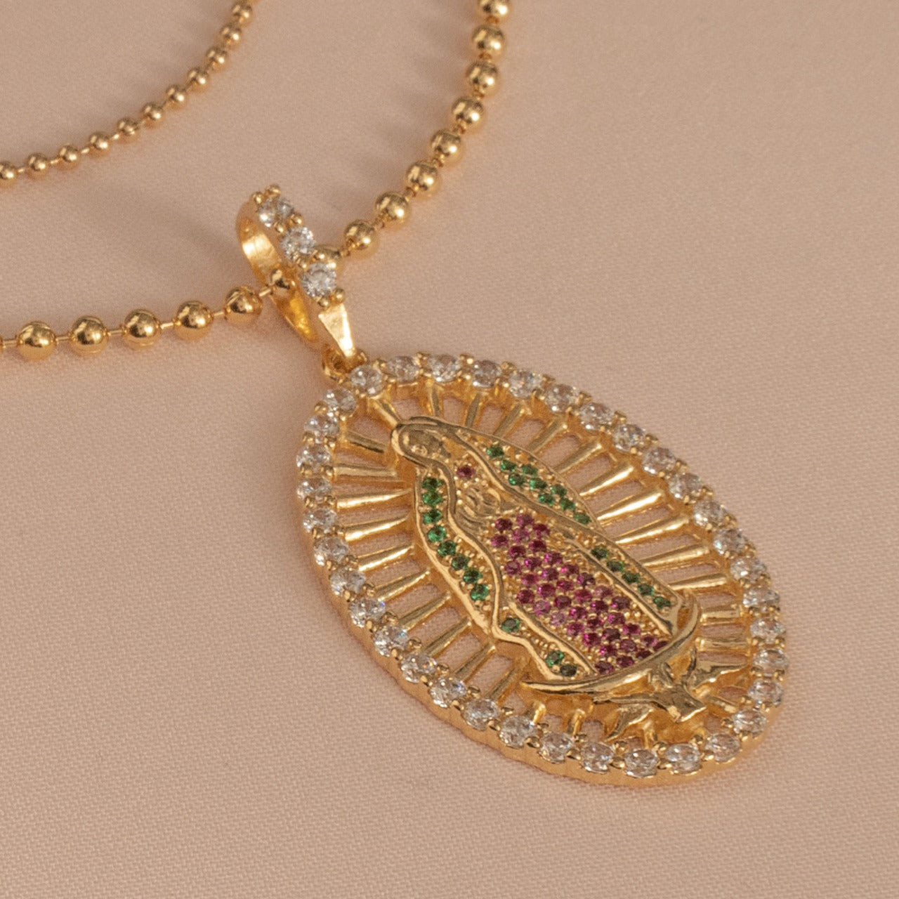 Dije Virgen Guadalupe Swarovski