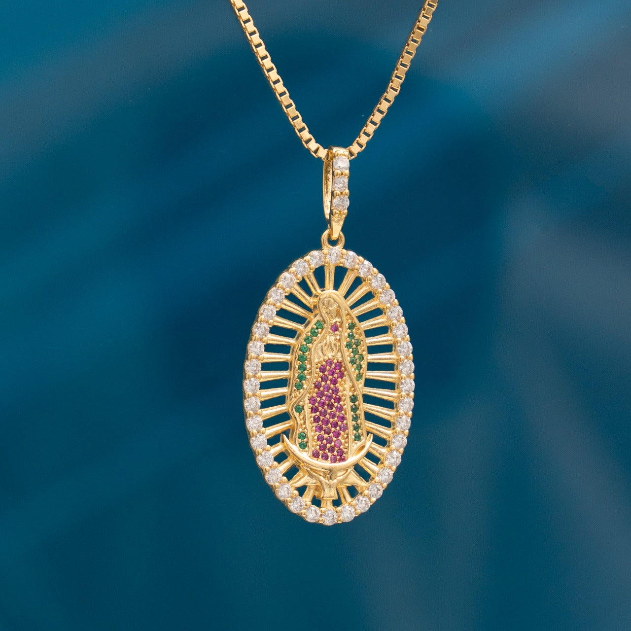 Dije Virgen Guadalupe Swarovski