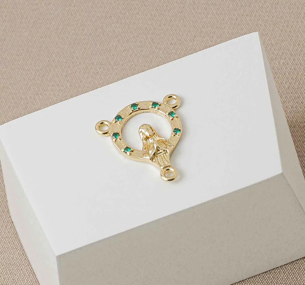 Cadena Crucero con Circonias 1.8 Cms Verde