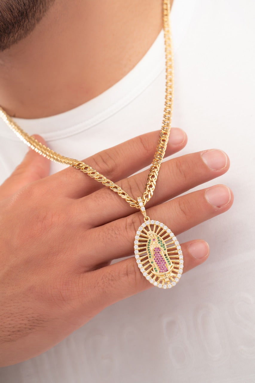 Dije Virgen Guadalupe Swarovski