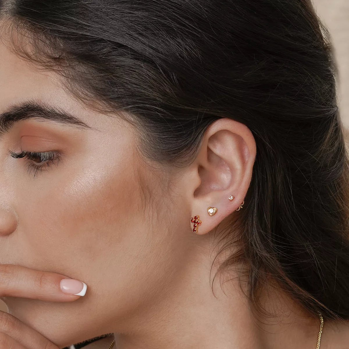 Arete Corazón Mini Circonia