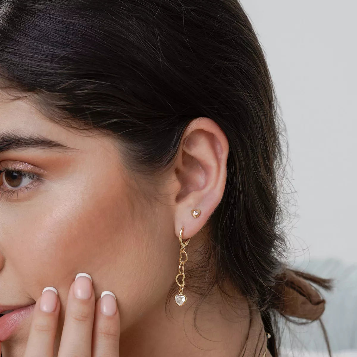 Arete Corazón Mini Circonia