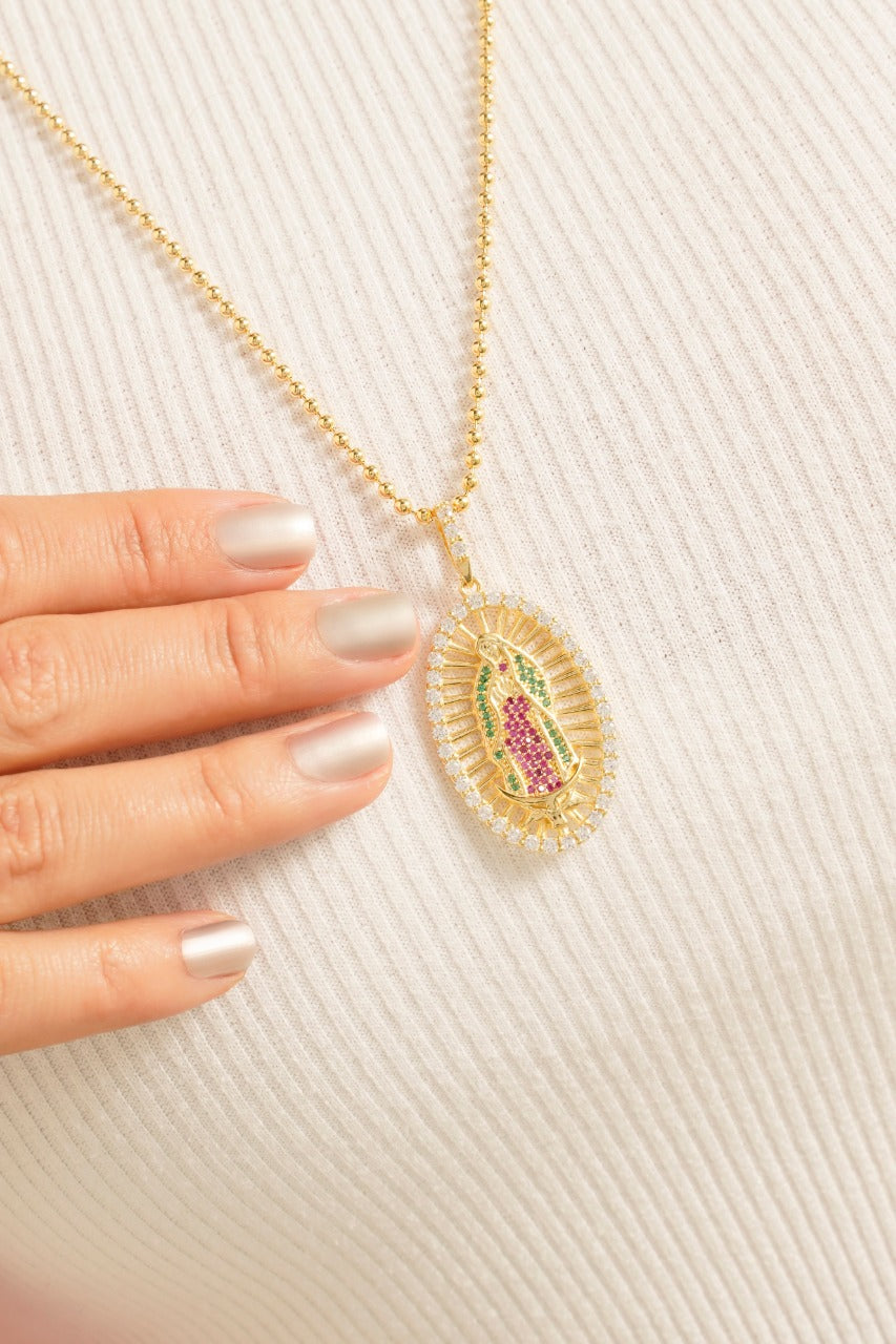 Dije Virgen Guadalupe Swarovski