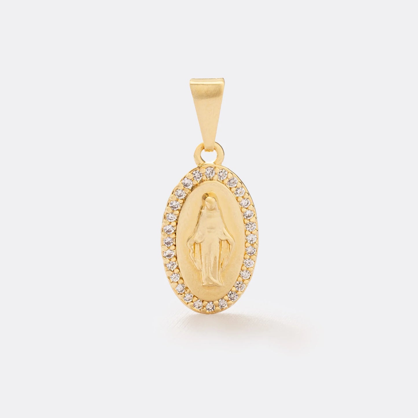 Dije Milagrosa con circonias cristal