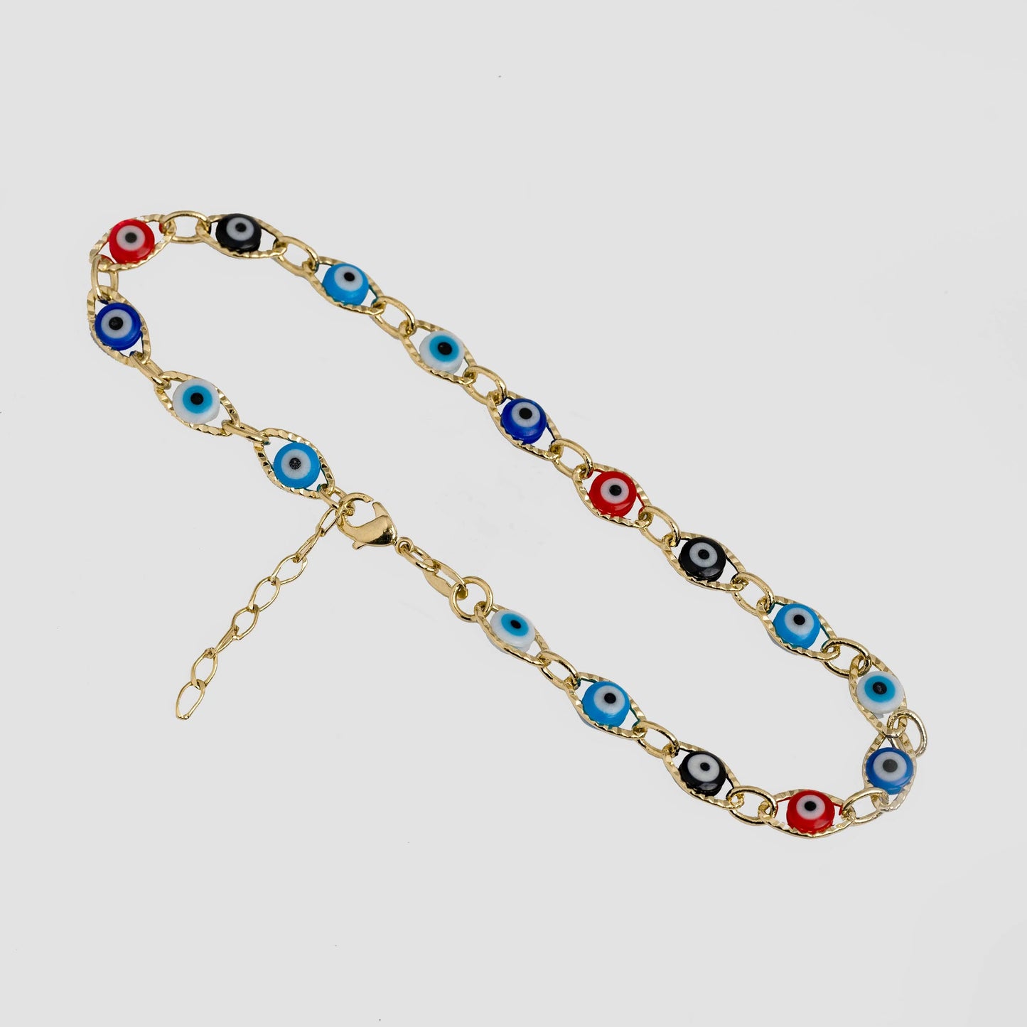 Tobillera Ojo Turco Multicolor 23 Cms + 2 Cms Extensor