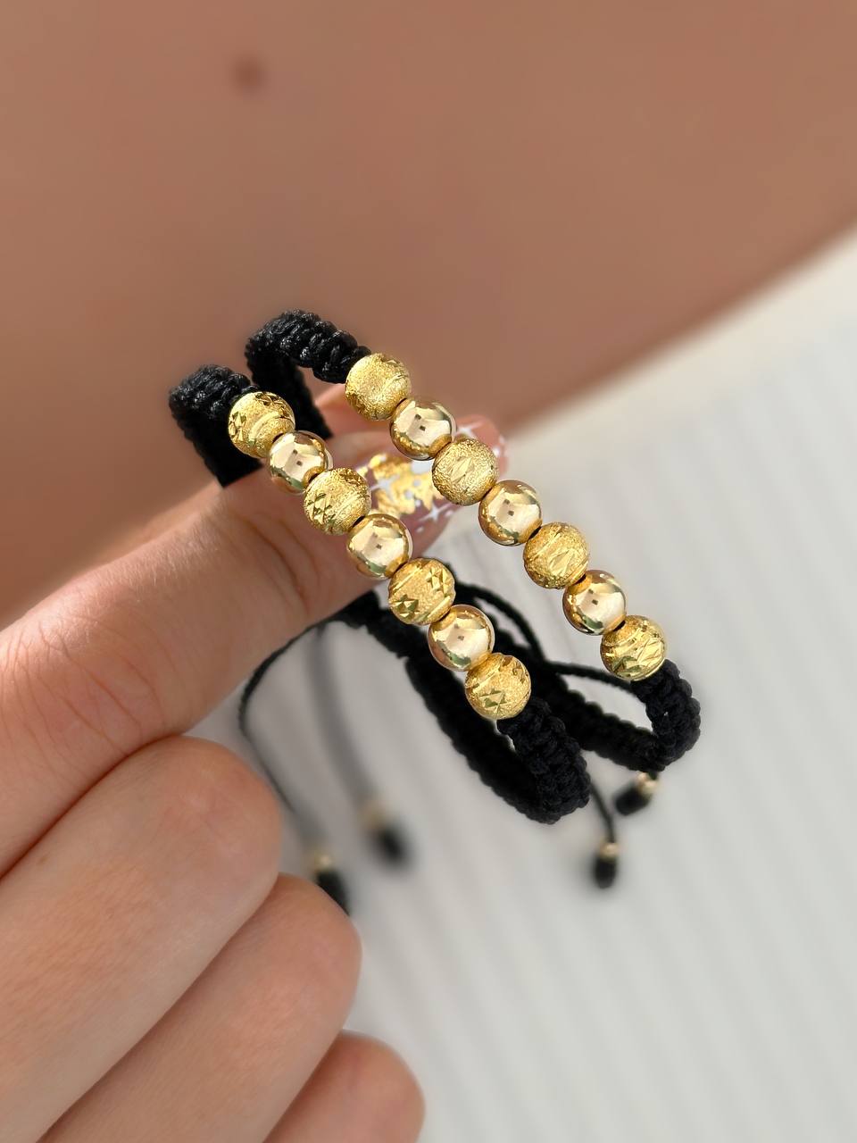 Pulseras 6mm intercalados diamantado