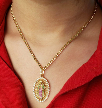 Dije Virgen Guadalupe Swarovski