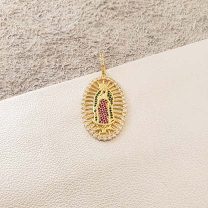Dije Virgen Guadalupe Swarovski