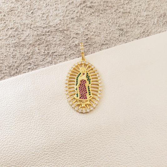 Dije Virgen Guadalupe Swarovski