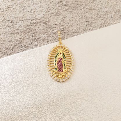 Dije Virgen Guadalupe Swarovski