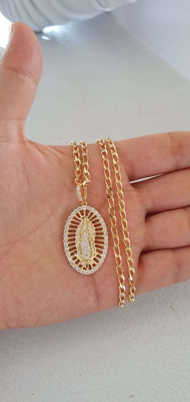 Dije Virgen Guadalupe Swarovski
