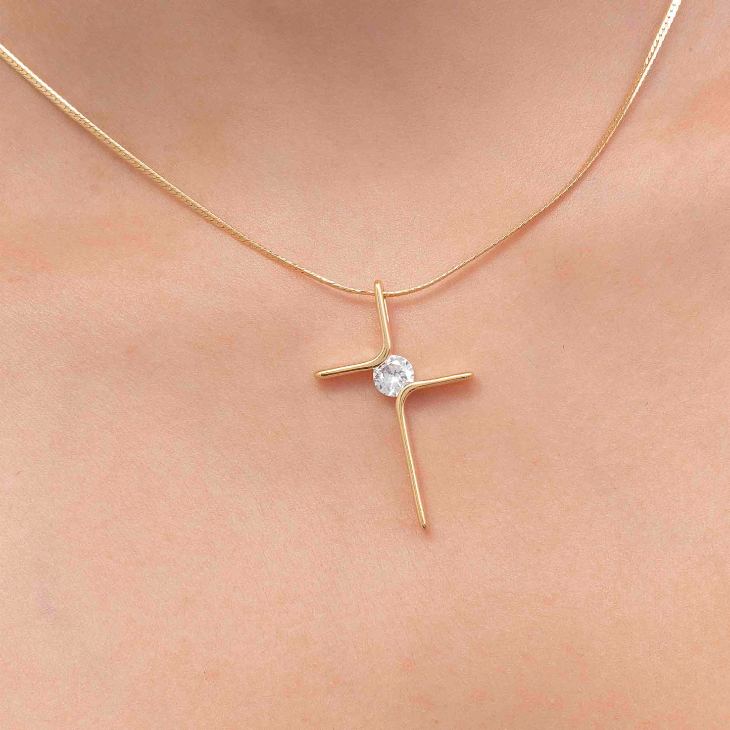 Dije Cruz Circonia 4 Cms