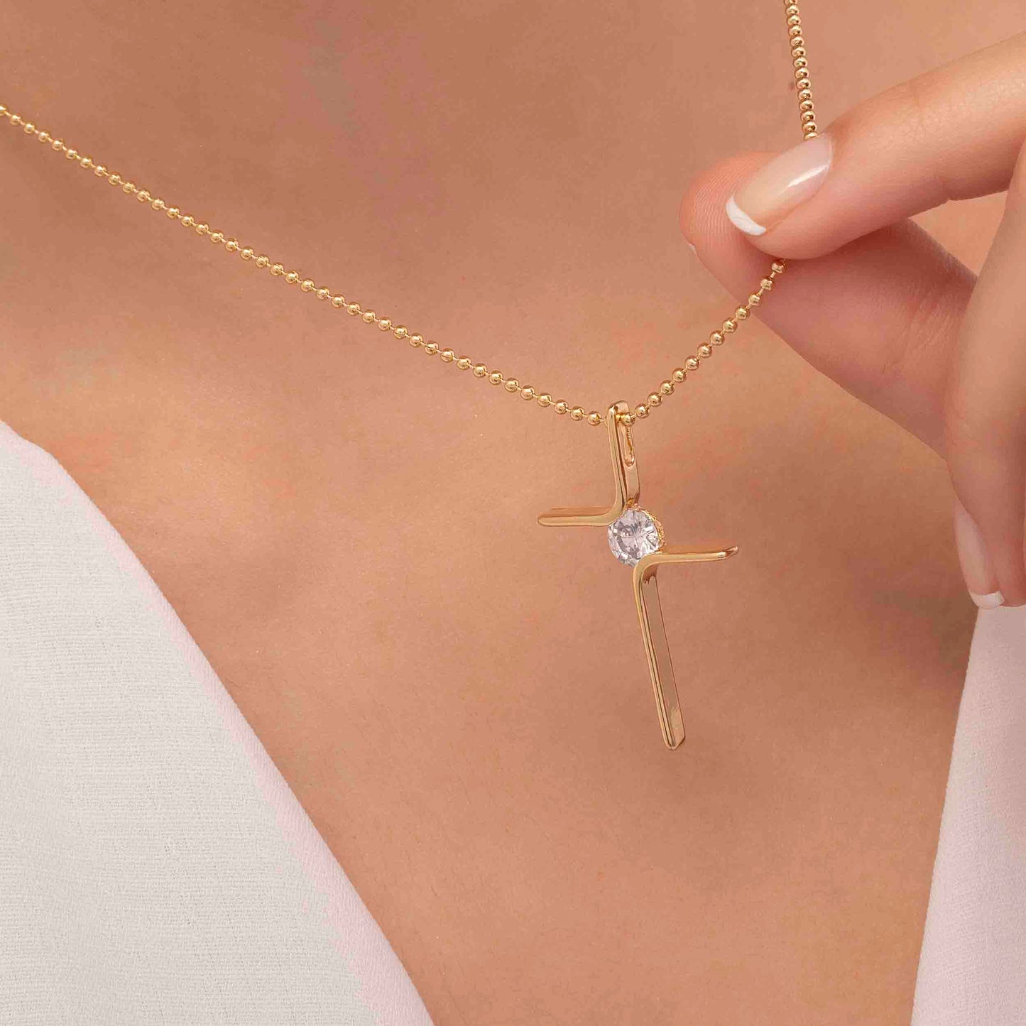 Dije Cruz Circonia 4 Cms