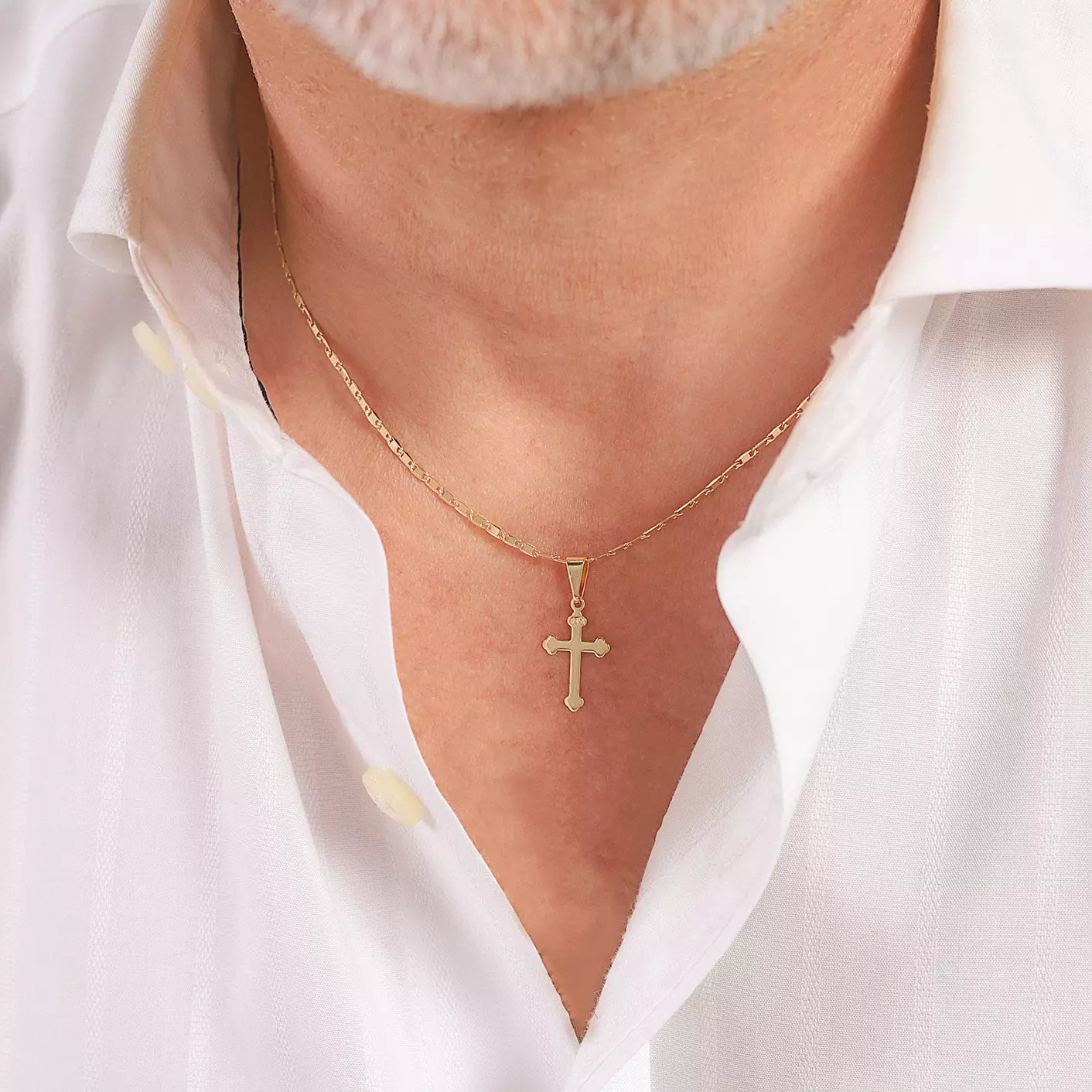 Dije Cruz Inri Delgada 1.5cms