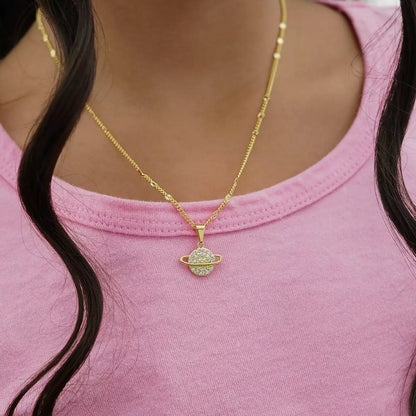 Dije Saturn Circonias Cristal