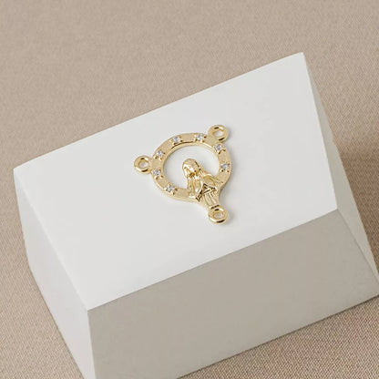 Cadena Crucero con Circonias 1.8 Cms Cristal