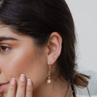 Arete Corazón Mini Circonia