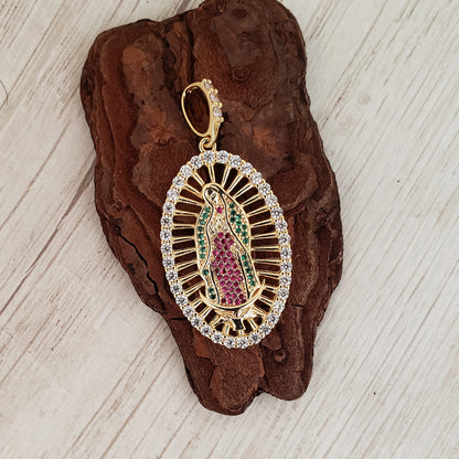 Dije Virgen Guadalupe Swarovski