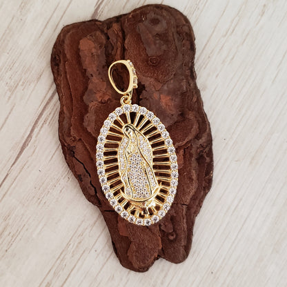 Dije Virgen Guadalupe Swarovski