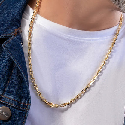 Cadena Aros Diamantada Gruesa 65 Cm