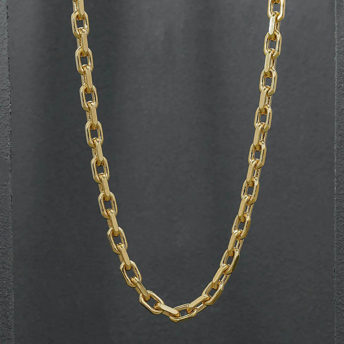 Cadena Aros Diamantada Gruesa 65 Cm