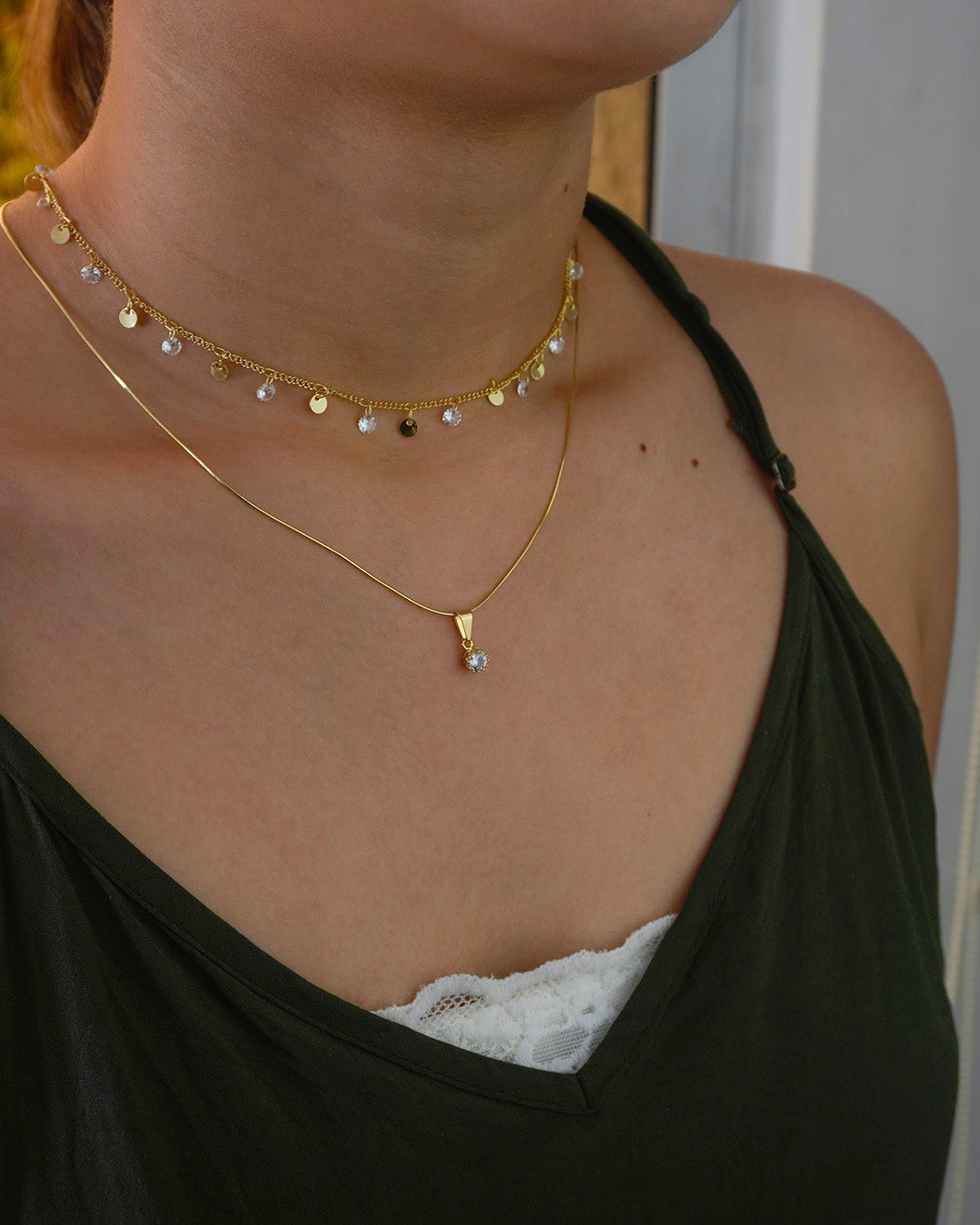 Cadena Cubana circonios- 45 cm-extenso