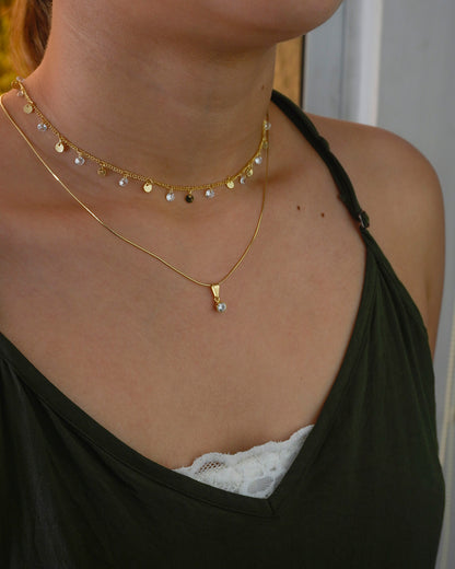 Cadena Cubana circonios- 45 cm-extenso