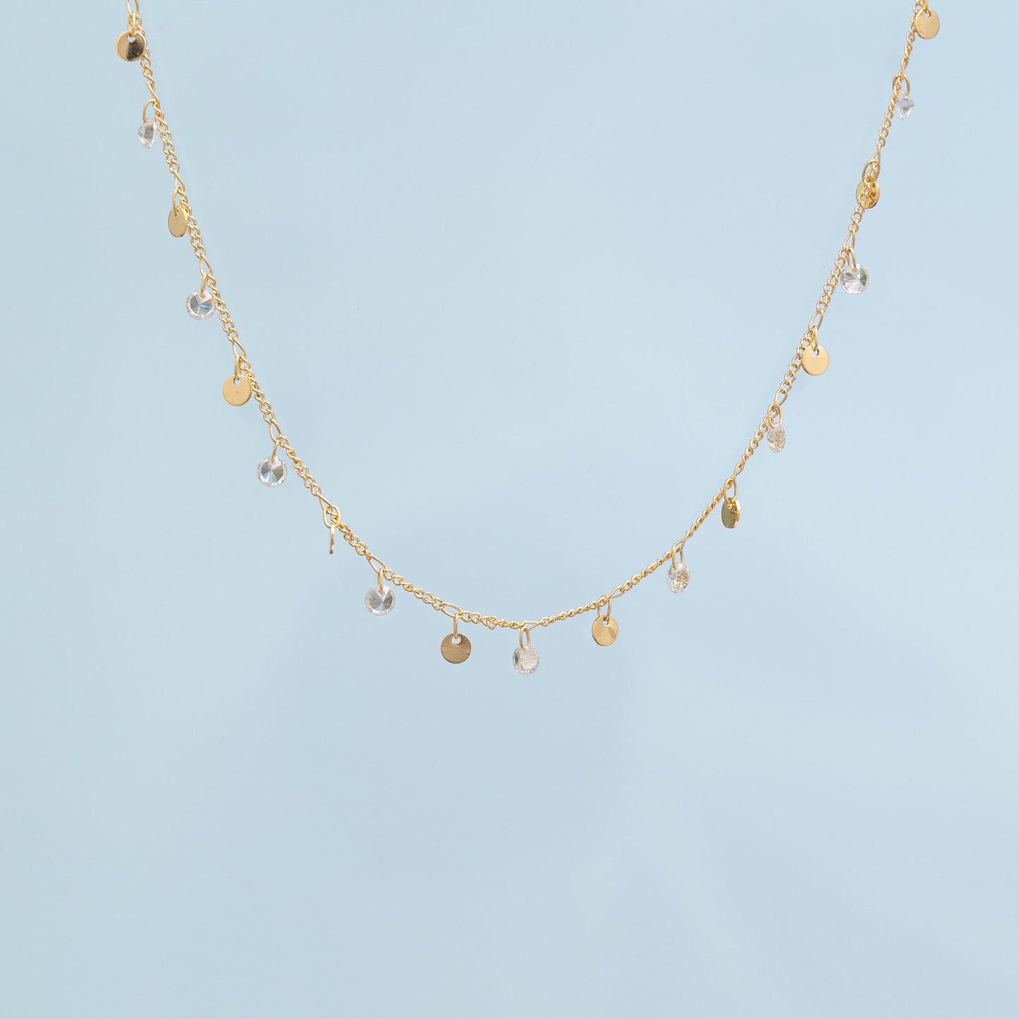 Cadena Cubana circonios- 45 cm-extenso