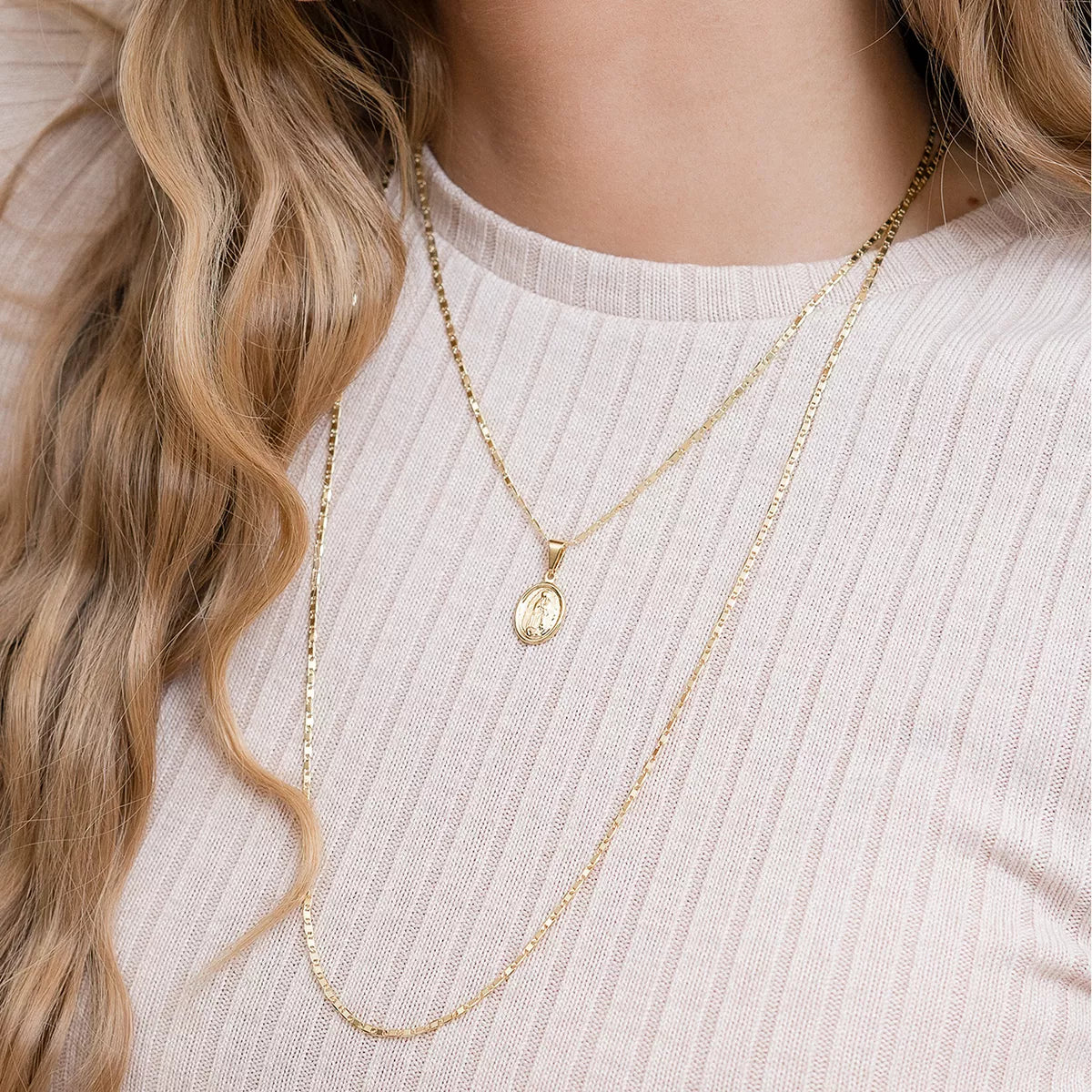 Cadena Escalera delg. Plana Lisa 65cm