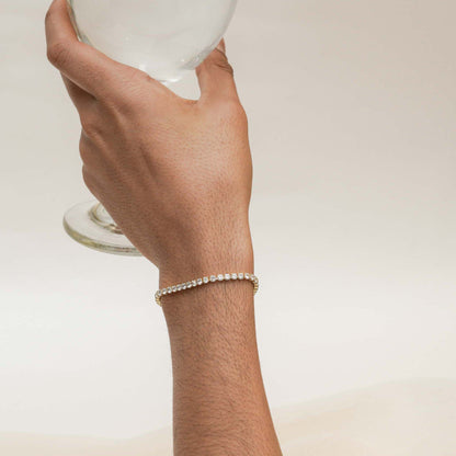 Pulsera Circonias  Cristal Unisex 16 Cms + Extensor