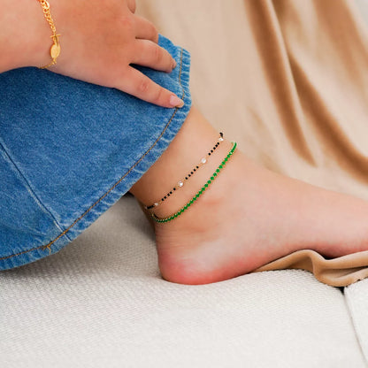 Tobillera Circonia bicolor  24.5cm