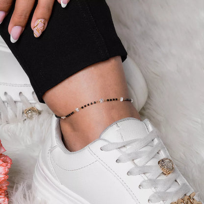 Tobillera Circonia bicolor  24.5cm