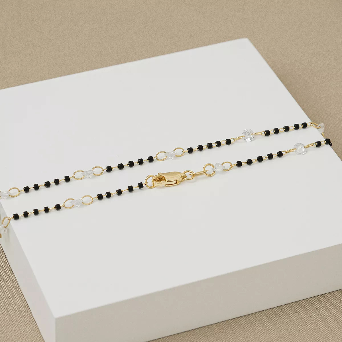 Tobillera Circonia bicolor  24.5cm