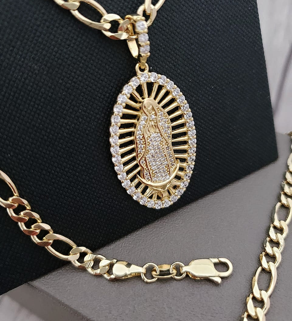 Dije Virgen Guadalupe Swarovski