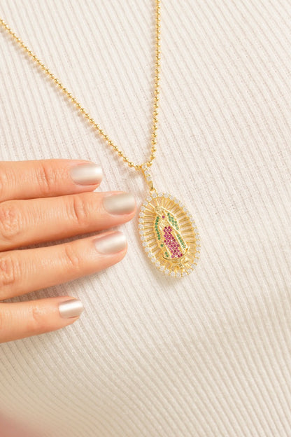 Dije Virgen Guadalupe Swarovski