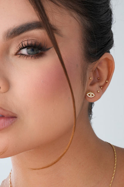 Arete Topo Ojo Turco Cristal