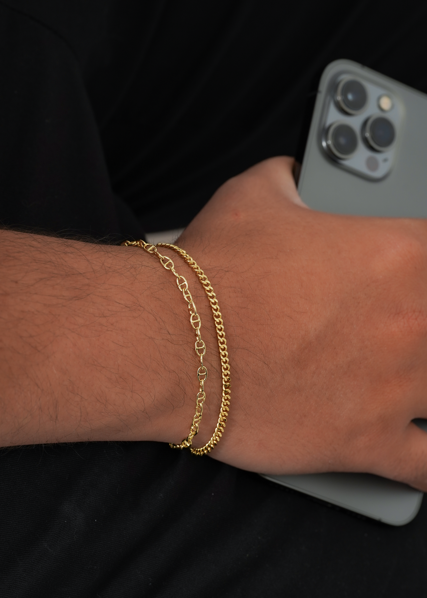 Pulsera Cubana Plana  20 Cms