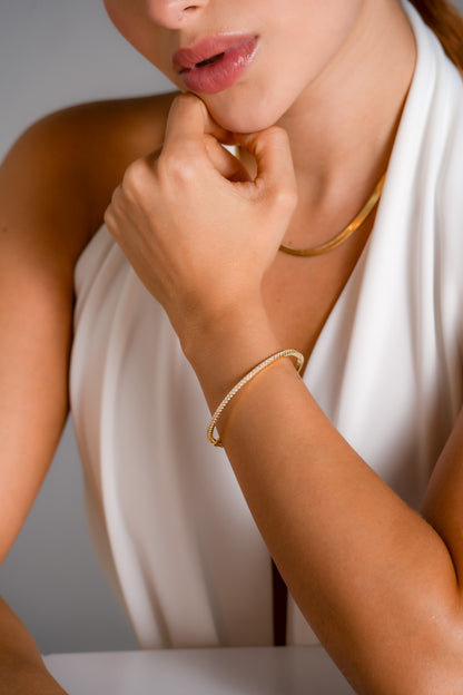 Pulsera Brazalete Slim Cristal