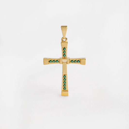 Dije Cruz Toretto 3.1 Cms Verde