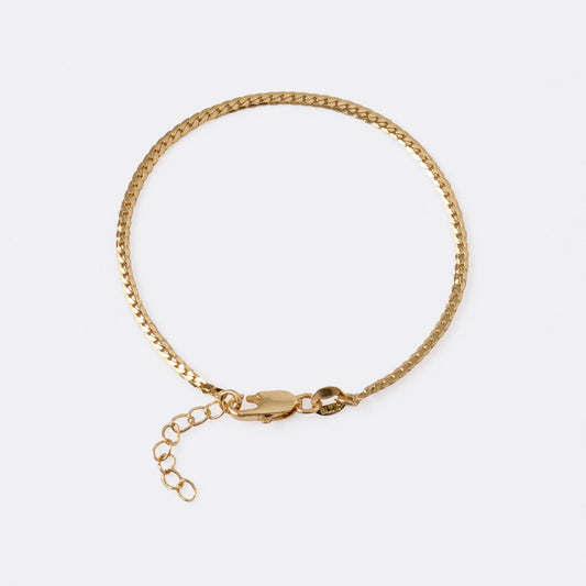 Pulsera Serpiente Plana finita 15cm + Extensor