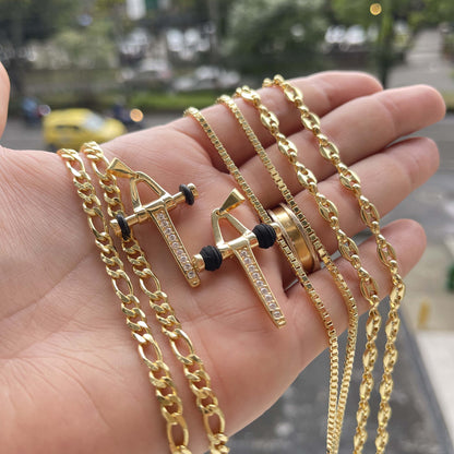 Dije Cruz Pendulo con Circonias