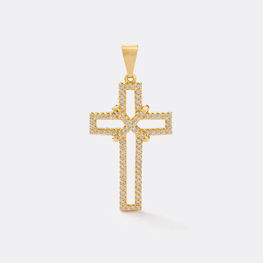 Dije Cruz Silueta circonias 3.5 cms