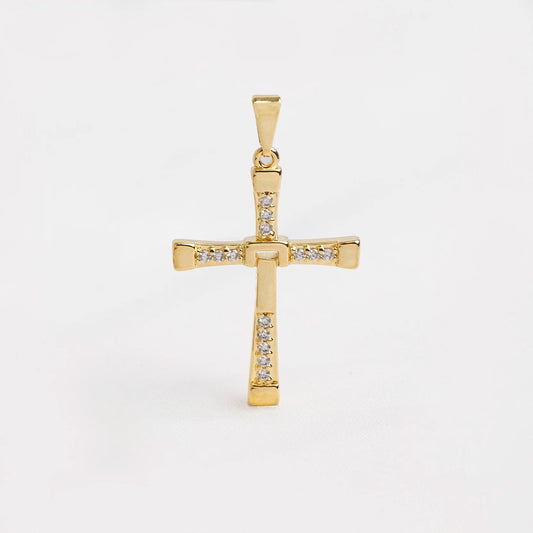 Dije Cruz Toretto 3.1 Cms Cristal