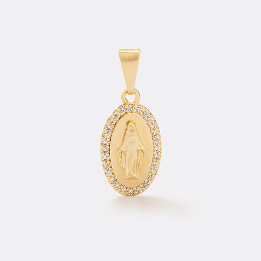 Dije Milagrosa con circonias cristal