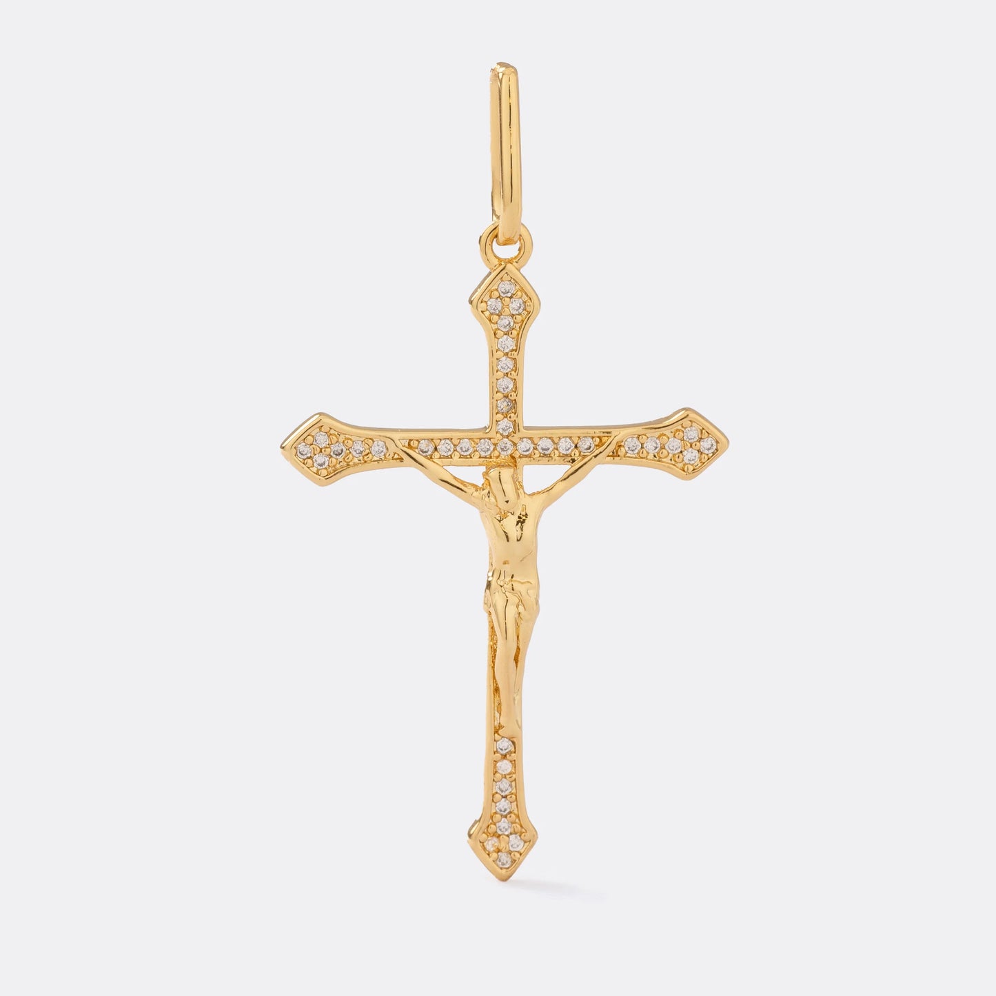 Dije Cruz Cristo Circonias 4 Cms