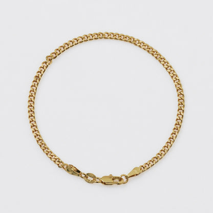 Pulsera Cubana Plana  20 Cms