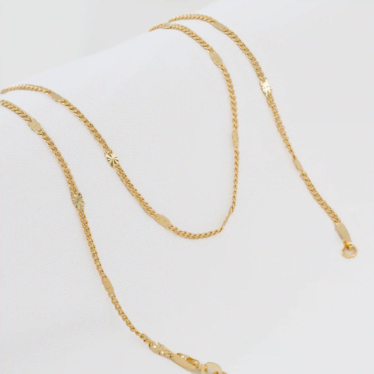 Cadena Cubana con Destellos Punteras 45 Cms