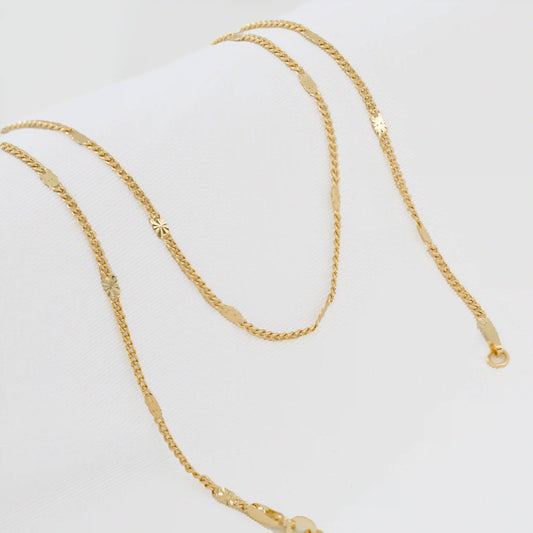 Cadena Cubana con Destellos Punteras 45 Cms