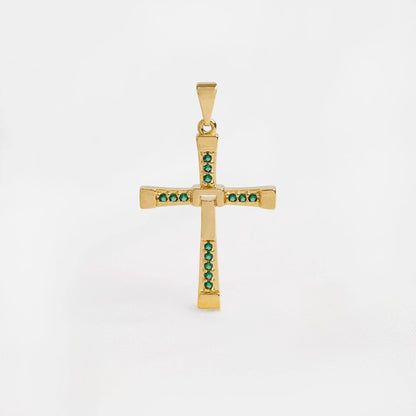 Dije Cruz Toretto 3.1 Cms Verde